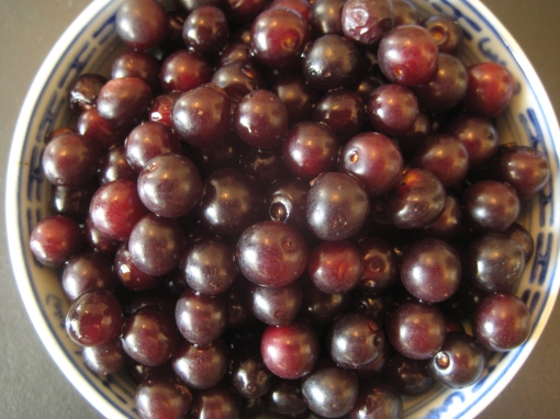 a rice bold filled with chokecherries